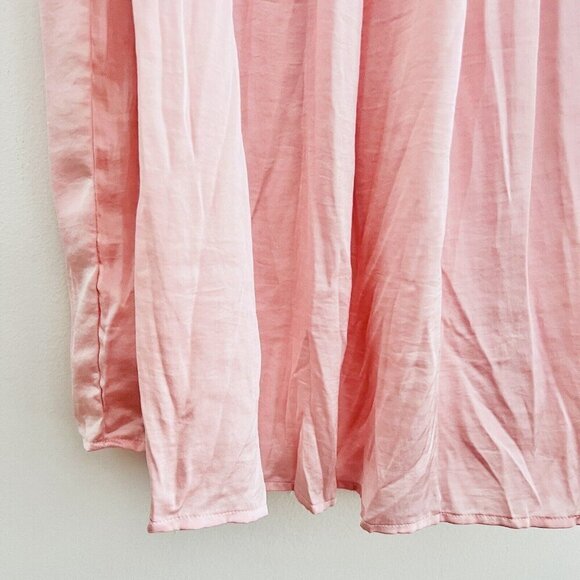 ❤️4/$20❤️ Philosophy Light Pink Satin Pleated Super Soft Midi Skirt ~ Size 6 - Picture 4 of 9